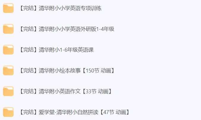 清华附小1-6年级全套英语动画教学合集 - 知学乐园-知学乐园