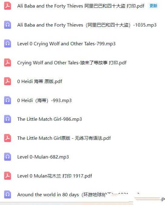 牛津米诺多分级- 快乐王子、卖火柴小女孩等配原版音频(45