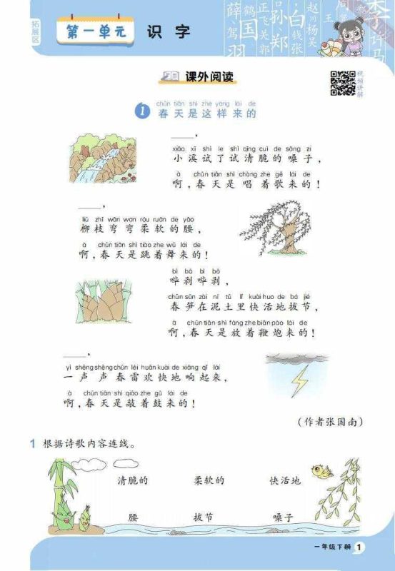《一遍过素养阅读》语文 1-6年级 下册-知学乐园