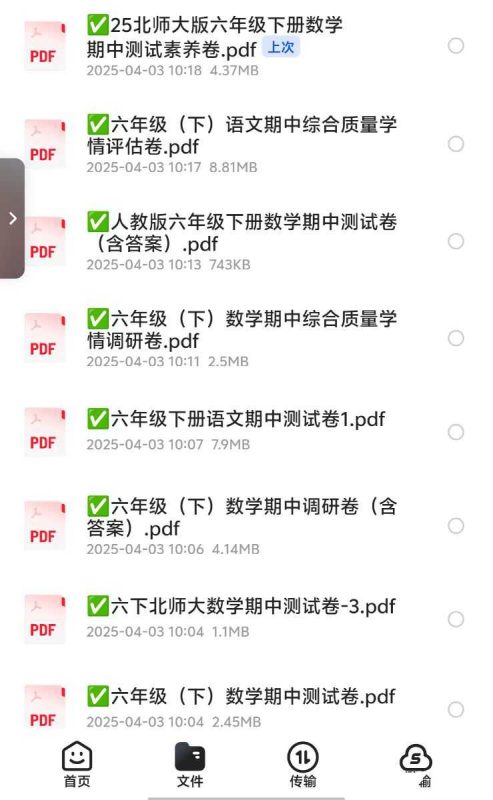 25六年级下册语数期中测试卷10套-知学乐园