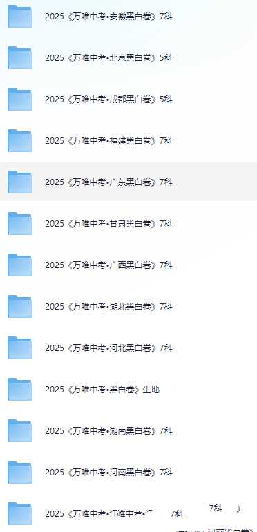 2025《万唯中考•黑白卷》全国各地方版本 - 知学乐园-知学乐园