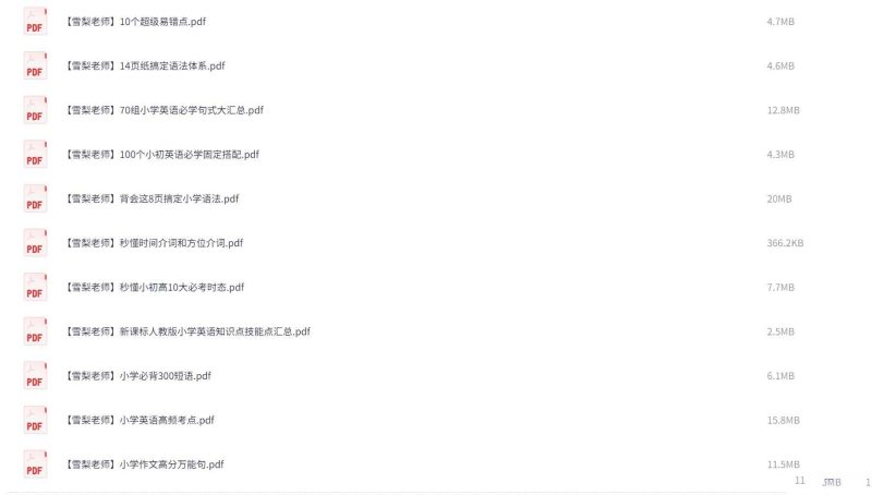 雪梨老师《80页小学英语必考知识点》-知学乐园