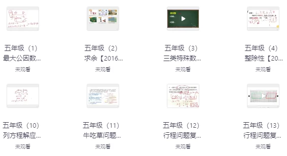 小学奥数课程资料合集（核心考点+方法精讲+竞赛真题） - 知学乐园-知学乐园