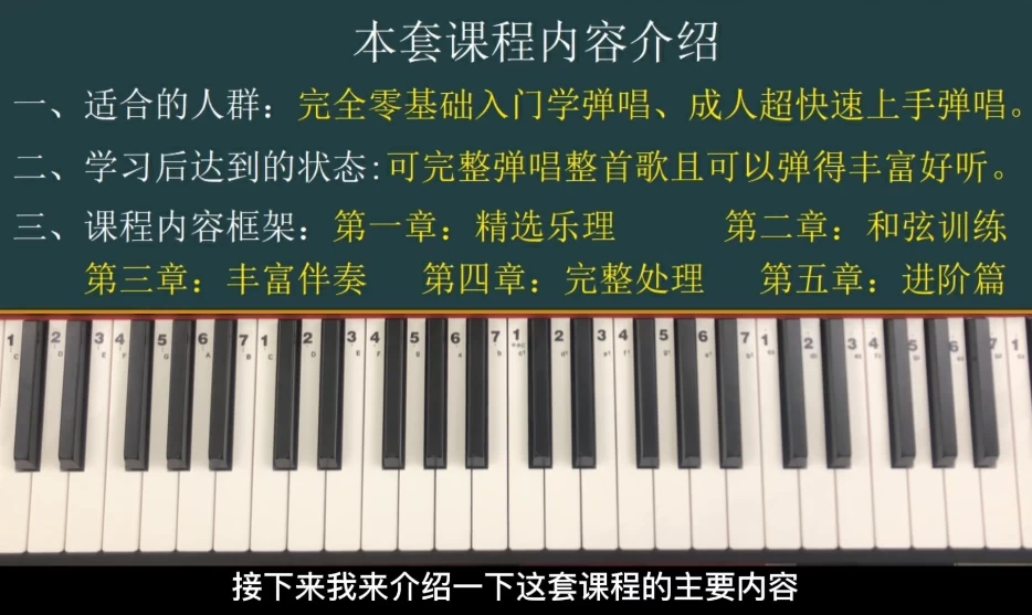 钢琴弹唱100天速成系统课 - 知学乐园-知学乐园